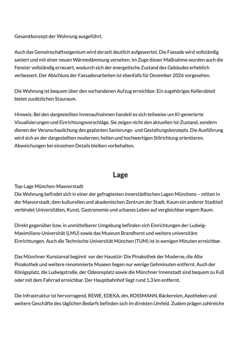 Exposé, Seite 4 von 12: Beschreibung und Lage