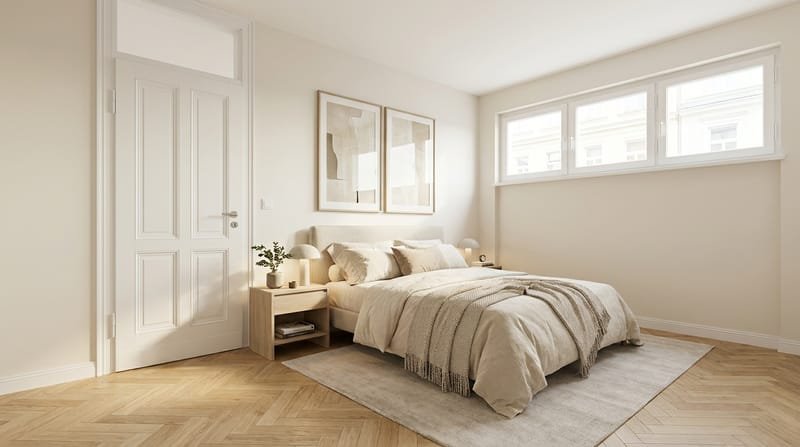 KI-Visualisierung: Schlafzimmer nach der Renovierung